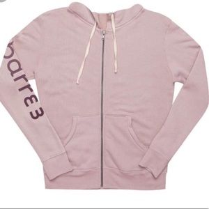 barre3 rose hoodie sweatshirt